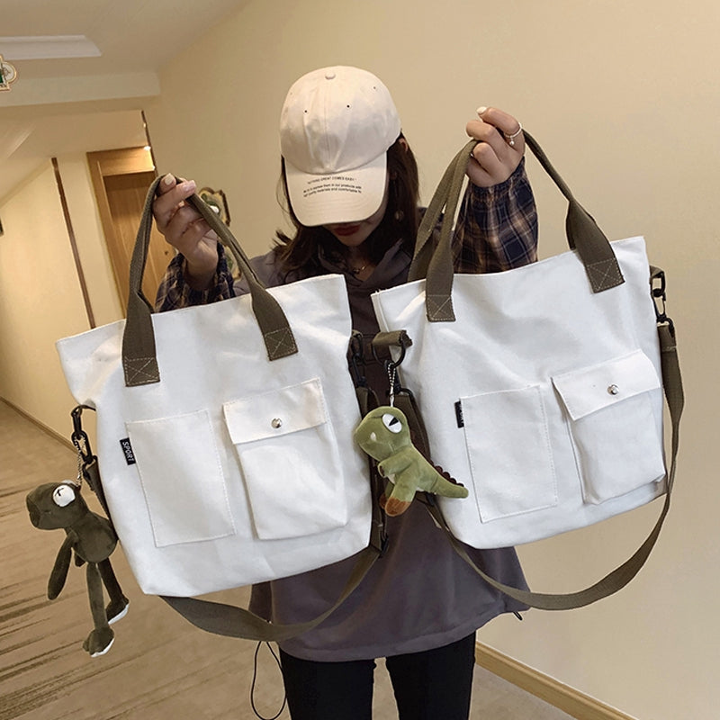 IELGY Korean students' hand tote bag in class  carry tote bags, shoulder messenger bags, trendy