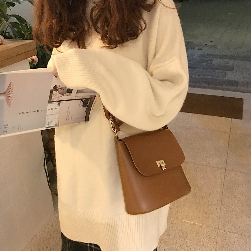 IELGY Locking Shoulder Portable Messenger Bag Bucket Bag