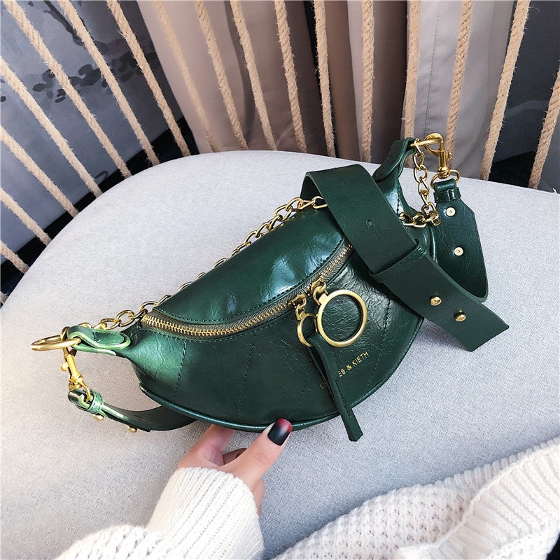 Ielgy 2020 spring and summer net red new versatile waist bag women's ins super hot fashion chest bag Single Shoulder Messenger fashion chain small bag