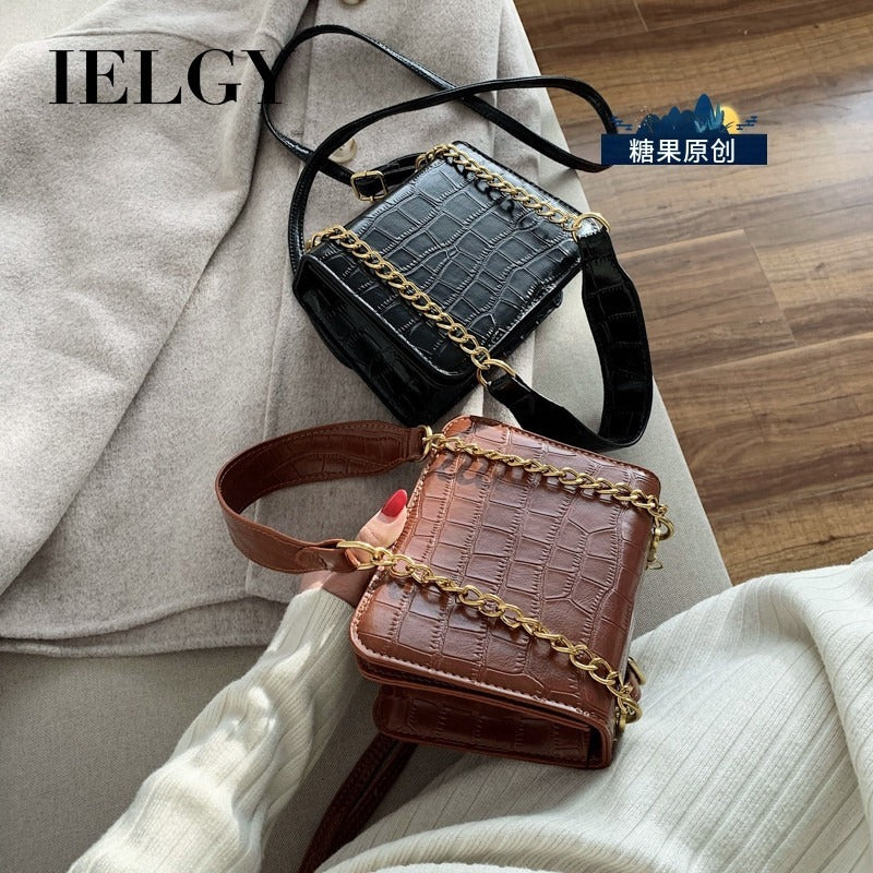 IELGY Crocodile pattern and all-around fashion One Shoulder Messenger Bag