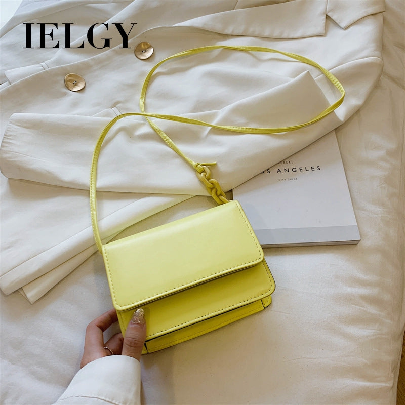 IELGY Mini candy color girl Bag Fashion Korean version versatile One Shoulder Messenger chain bag