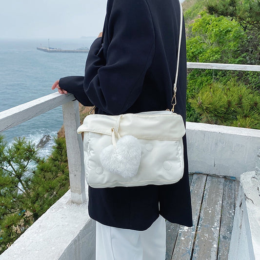 IELGY niche design bag messenger bag female green portable small square bag