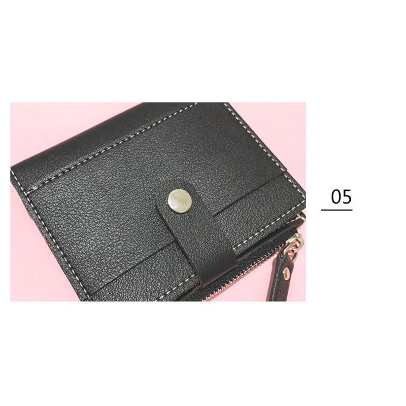 IELGY Small coin purse female zipper coin short paragraph slim wallet
