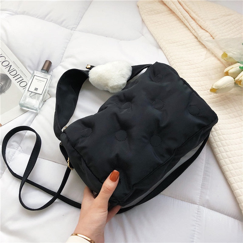 IELGY niche design bag messenger bag female green portable small square bag