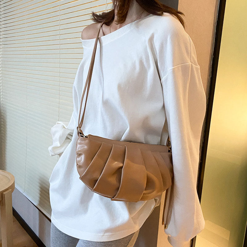 IELGY Women's bag black casual Korean version zipper crossbody PU fashion square all-match