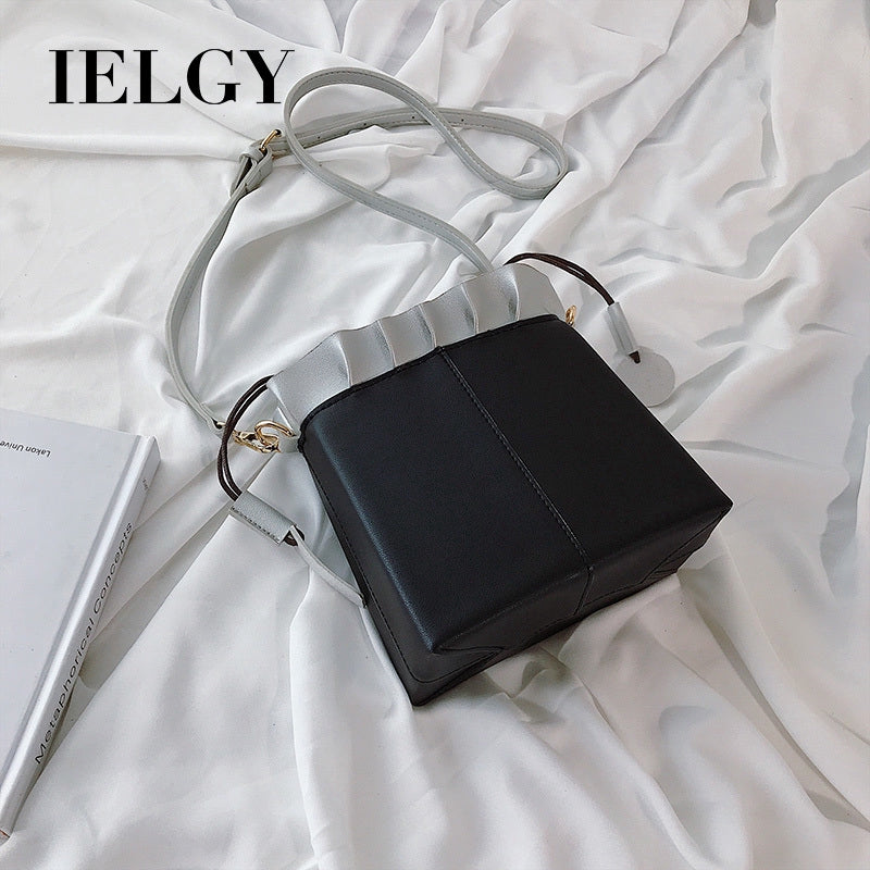 IELGY Bucket bag fashion foreign shoulder shoulder bag Korean version of the simple small bag
