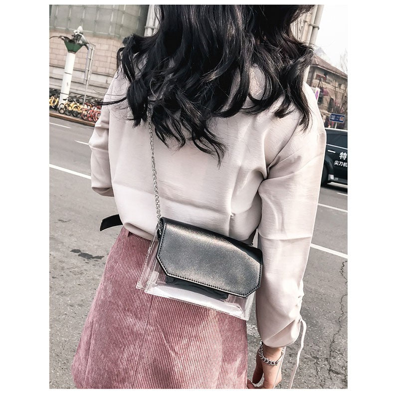 Laser Transparent Jelly Bag Messenger Bag