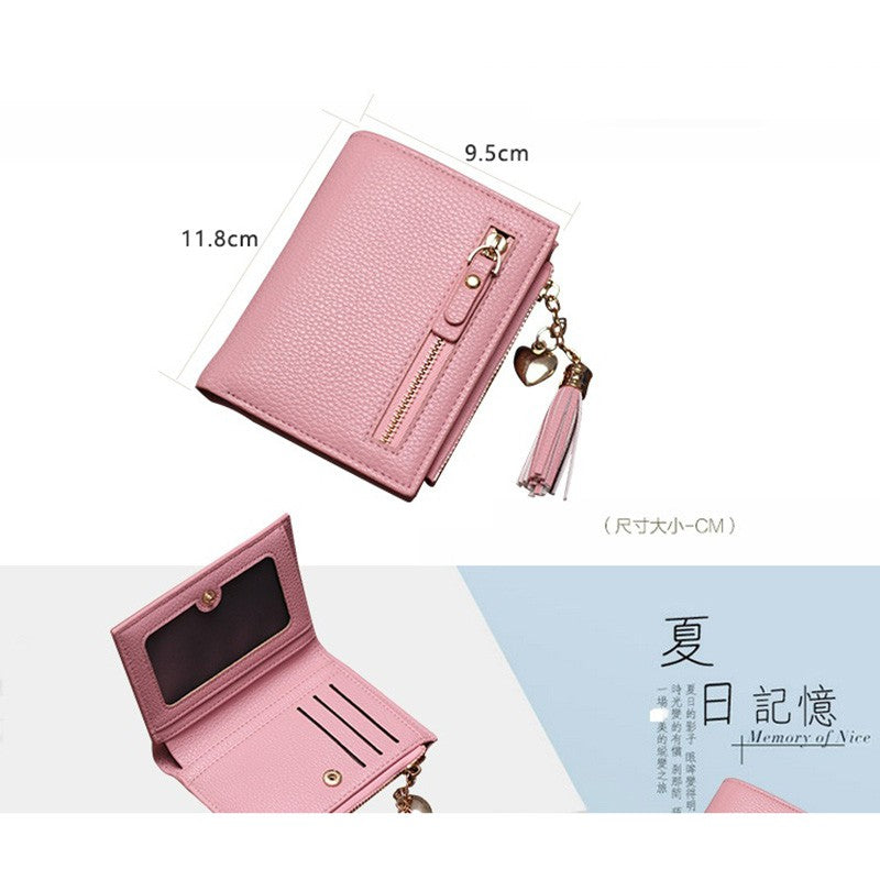 New stylish small wallet female short paragraph
