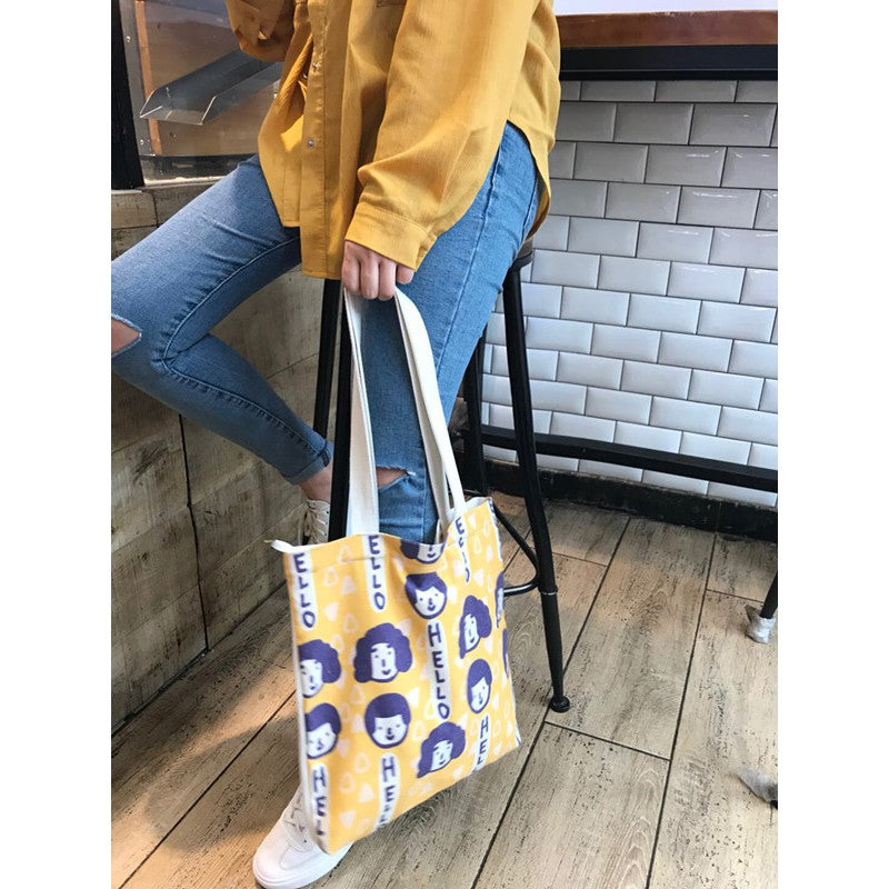 Canvas Bag Handheld Messenger Shoulder Bag