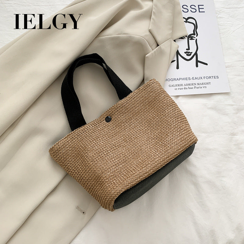 IELGY all-match handbag women straw woven bag
