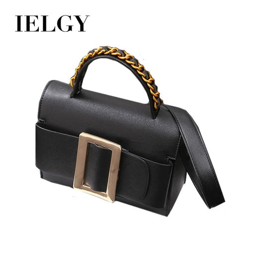 IELGY Crossbody exaggerated belt buckle handbag square box