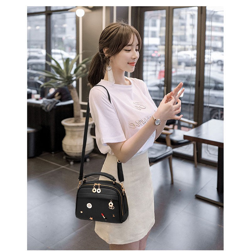Hot spot new lipstick crossbody shoulder bag ladies handbag