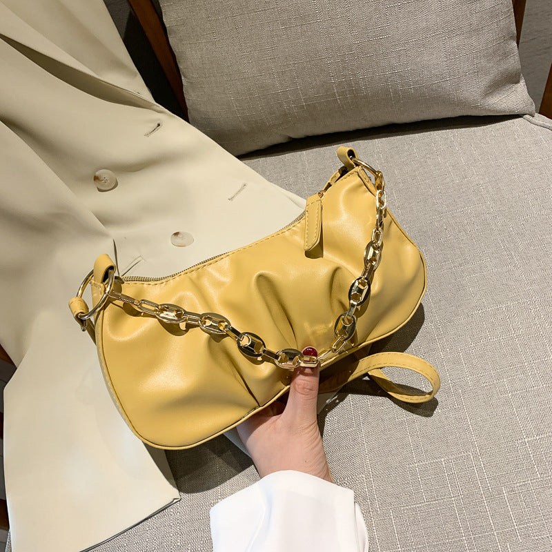 IELGY small bag fashion female bag simple one shoulder armpit bag summer wild ins messenger bag