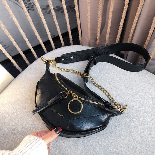 Ielgy 2020 spring and summer net red new versatile waist bag women's ins super hot fashion chest bag Single Shoulder Messenger fashion chain small bag