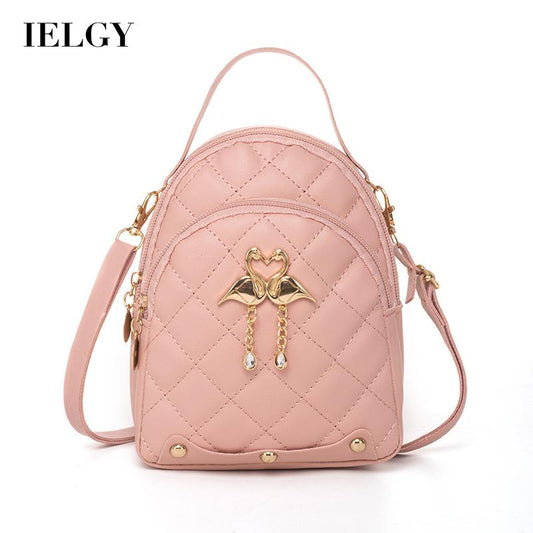 IELGY women's fashion rhombus mini backpack