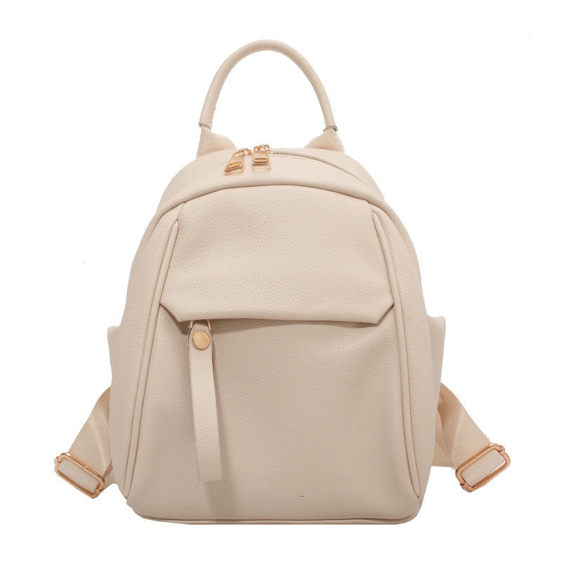 IELGY Soft Leather Ladies Backpack Fashion Art Travel Small Backpack