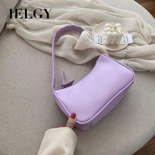 IELGY Women's fashion pure color one-shoulder bag hundred women bag tide.