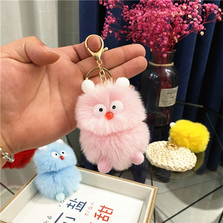 IELGY Cute cartoon little monster plush doll bag pendant