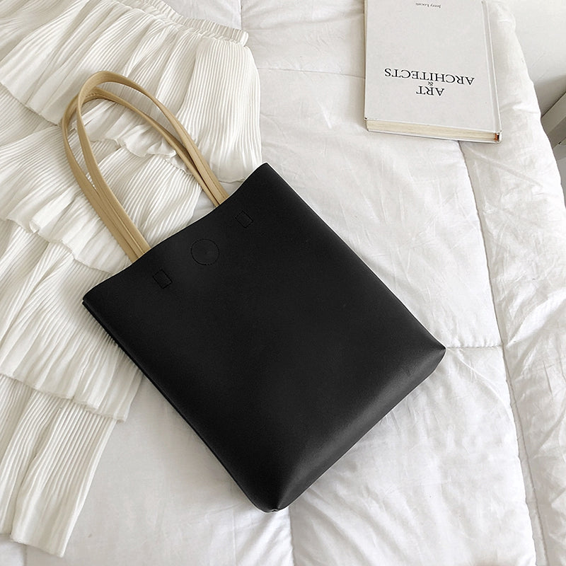 IELGY High-class sense of foreign-capacity large-capacity simple Korean version of the tide one-shoulder bag hand-held tote
