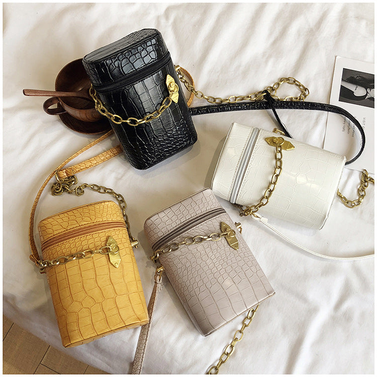 IELGY crocodile pattern chain fashion simple messenger bag personality ins trend shoulder bag