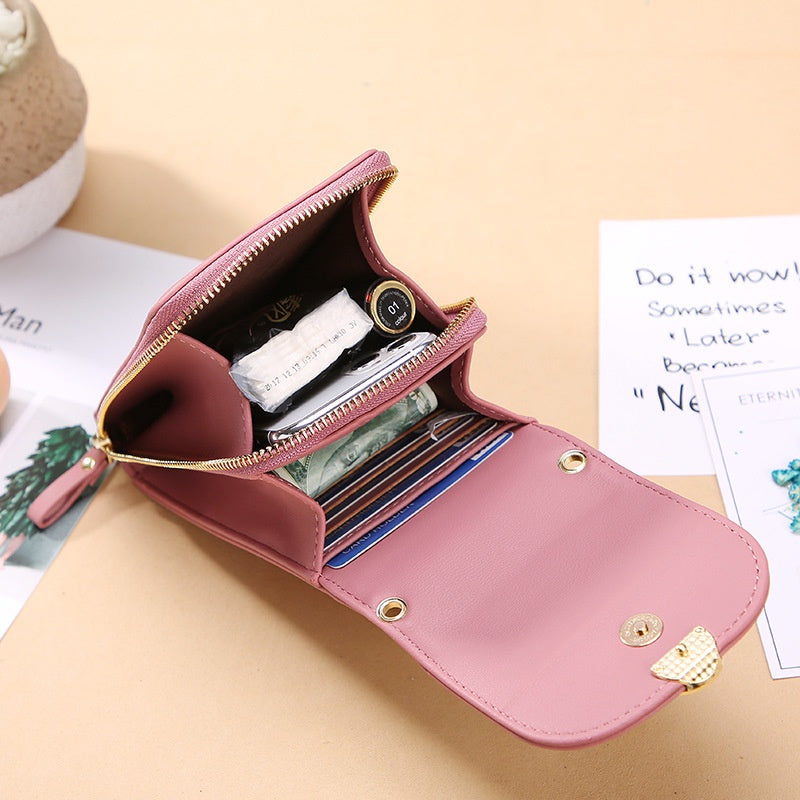 IELGY Korean mobile phone bag ladies messenger bag PU fashion multi-purpose coin purse