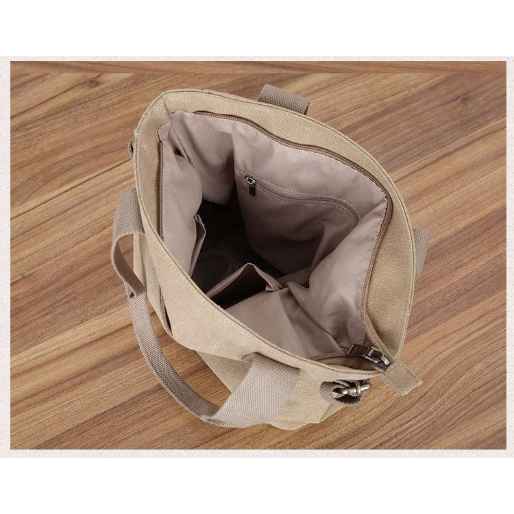 IELGY canvas bag women's shoulder all-match canvas bag Japanese retro large capacity