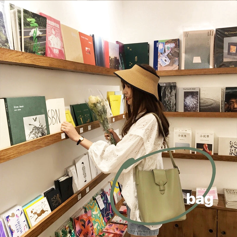 IELGY Korean bucket bag shoulder bag bun mother package
