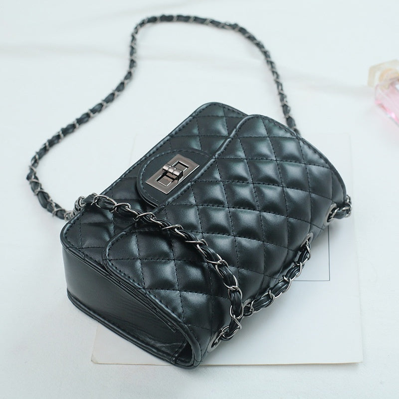 IELGY square bag shoulder messenger bag small fragrance rhombic chain bag Joker bag
