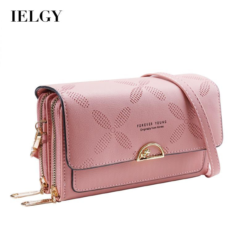 IELGY mobile phone bag ladies diagonal coin purse multi-card pocket clutch