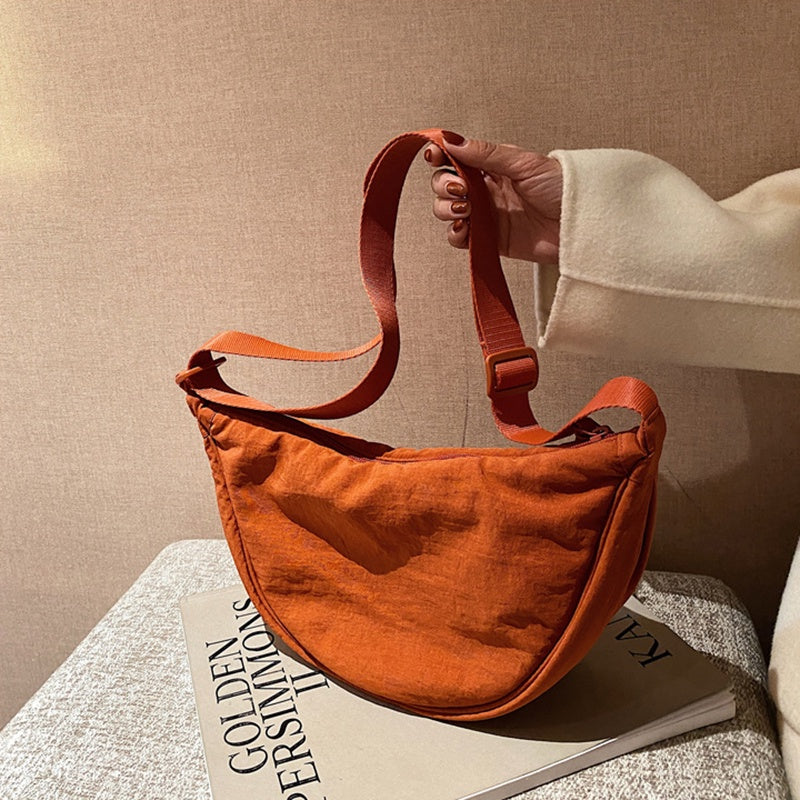 IELGY women's versatile adjustable messenger nylon dumpling Zipper bag
