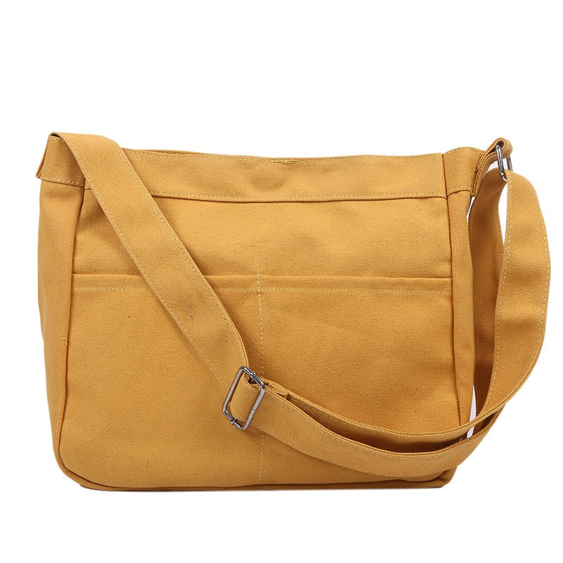 IELGY bag women's shoulder retro canvas bag large capacity all-match messenger bag tide
