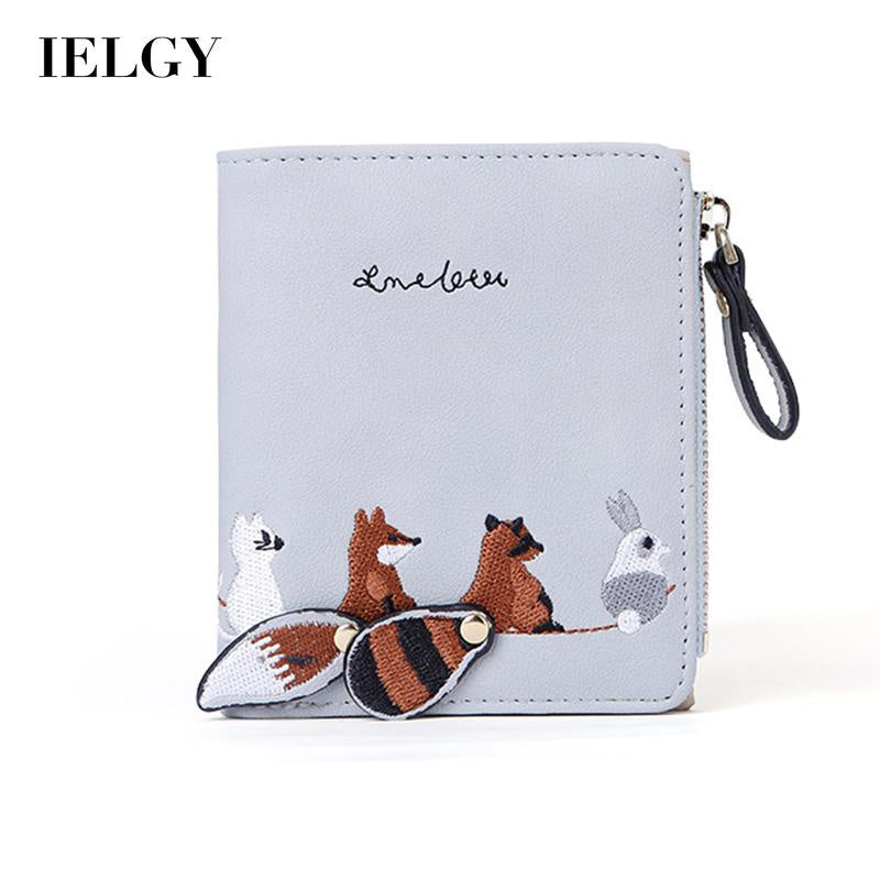 IELGY ins wallet women short Korean style cute small fresh mini trendy personality coin purse