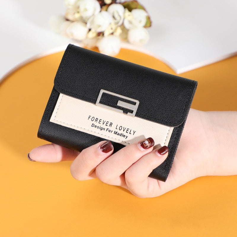 IELGY Embroidered ladies short wallet