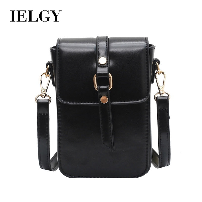 IELGY Korean fashion bag female tide joker ins shoulder crossbody simple mobile phone bag