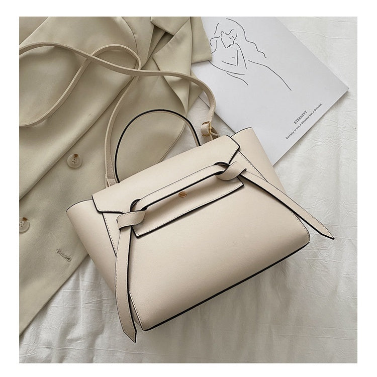 IELGY Women's bag retro Hand bag one shoulder Crossbody fashion ins fashion Square solid color all-match