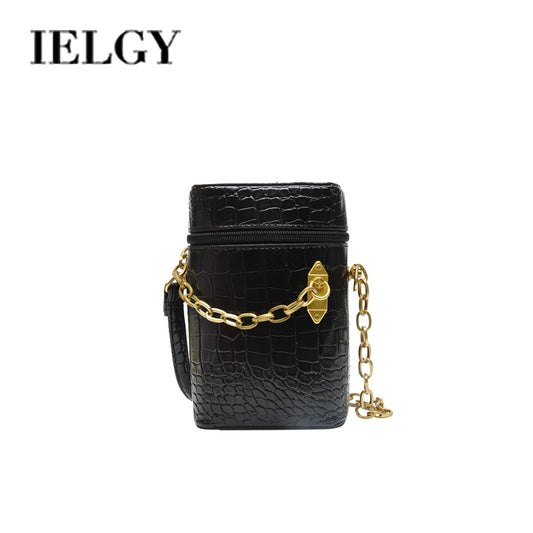 IELGY crocodile pattern chain fashion simple messenger bag personality ins trend shoulder bag
