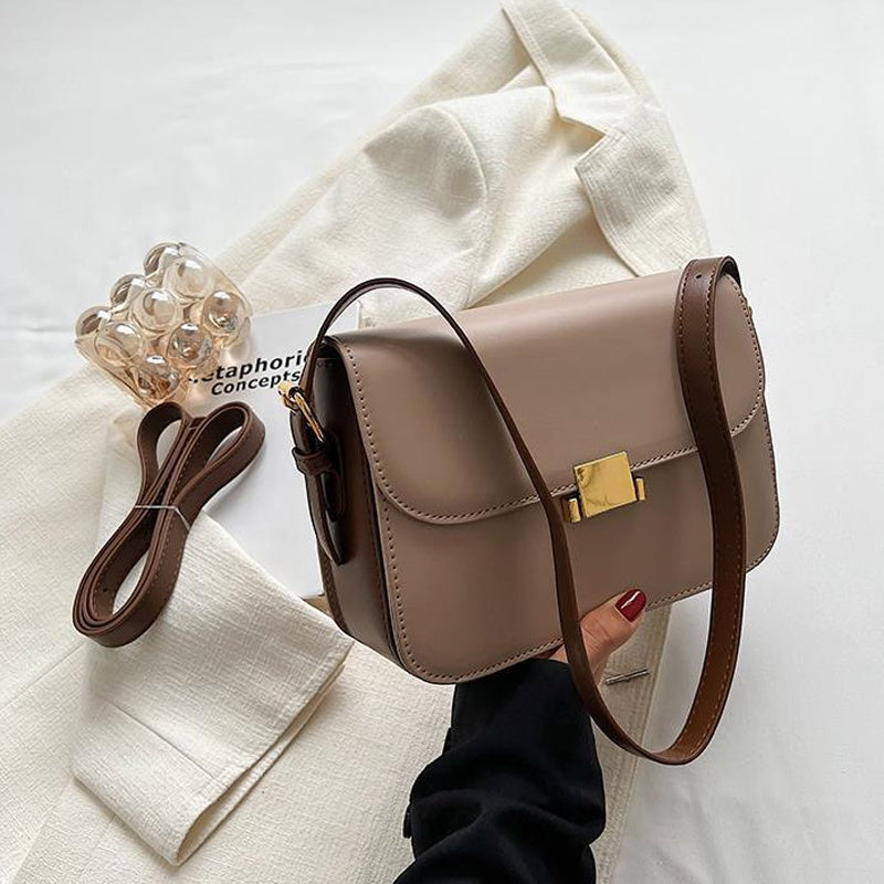 IELGY Women's high-end retro messenger shoulder and armpit small square bag