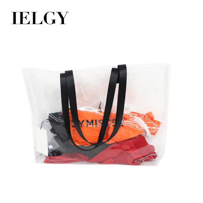 IELGY Large-capacity beach bag PVC transparent bag Fashion