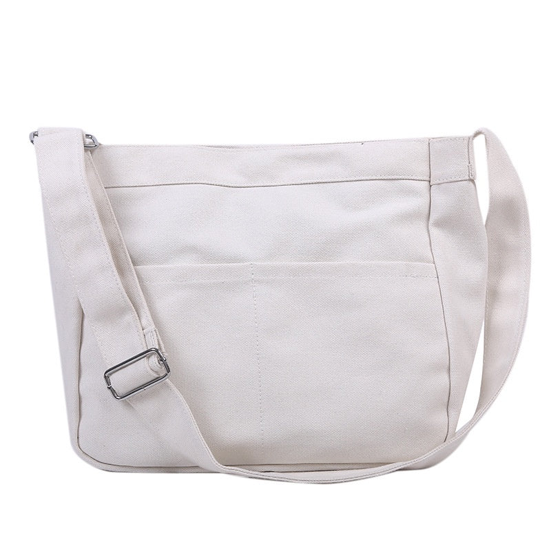 IELGY bag women's shoulder retro canvas bag large capacity all-match messenger bag tide
