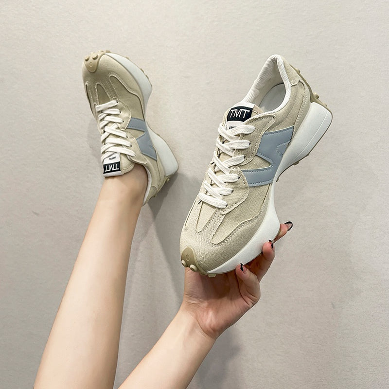 IELGY color matching breathable thick-soled running shoes women's trendy casual sports shoes
