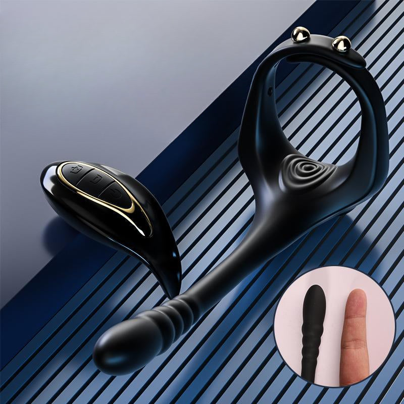 YOUTHAV The second generation of the Lord of the Rings lock sperm ring for men, penis ring for couples, resonance, men and women, vibration delay ring, sheep and chicken male ring