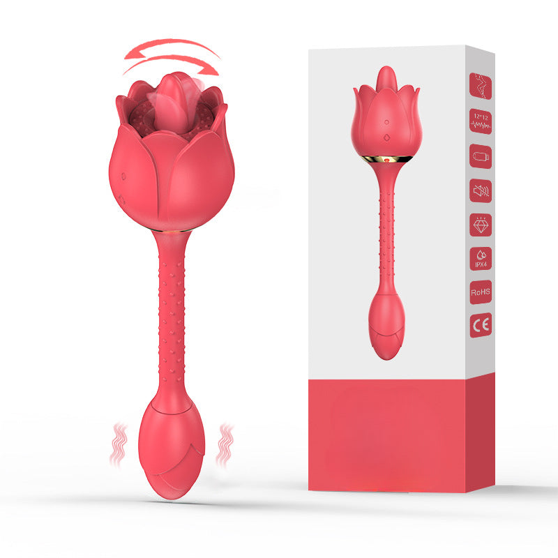YOUTHAV Lotus vibration stimulation G-spot curved tube silicone fun jumping egg motor 12 frequency super strong vibration teasing tongue licking jumping egg