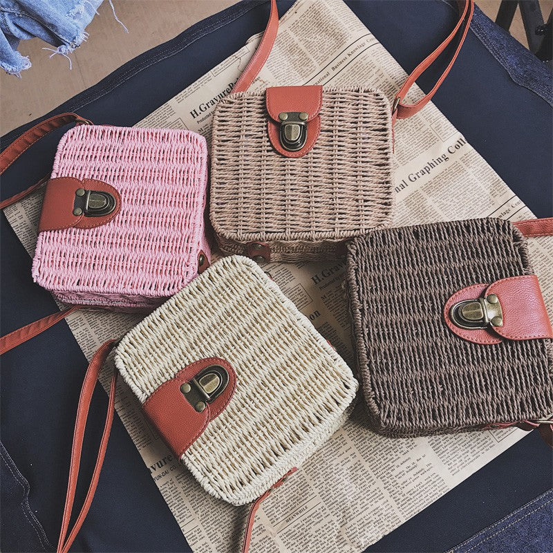 IELGY Mini Square Retro Beach Bag Messenger Bag