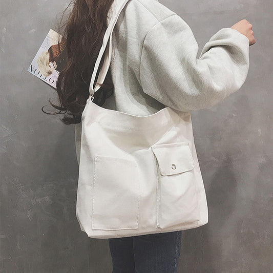 IELGY simple pocket canvas messenger bag for class