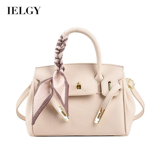 IELGY women's elegant silk scarf decorated high-quality texture messenger bag