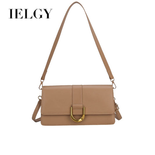IELGY Ladies summer western style  One Shoulder Underarm Bag Solid Color Snap Button Square Bag for Women's Street Fashion