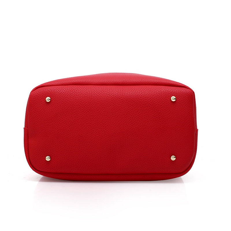 IELGY elegant pu leather fashion bucket messenger bag women