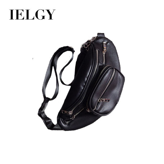 IELGY Diagonal personality leisure chain chest pockets