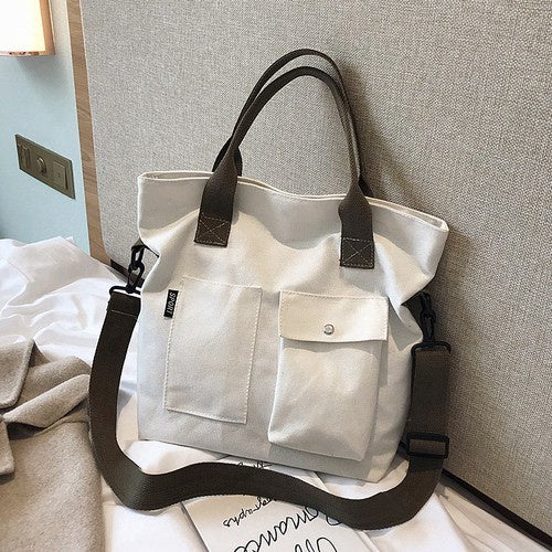 IELGY Korean students' hand tote bag in class  carry tote bags, shoulder messenger bags, trendy