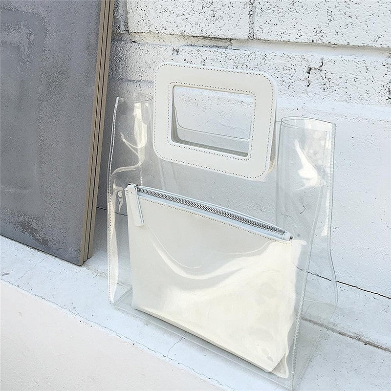 Transparent Jelly Bag PVC Shopping Bag Tote Bag